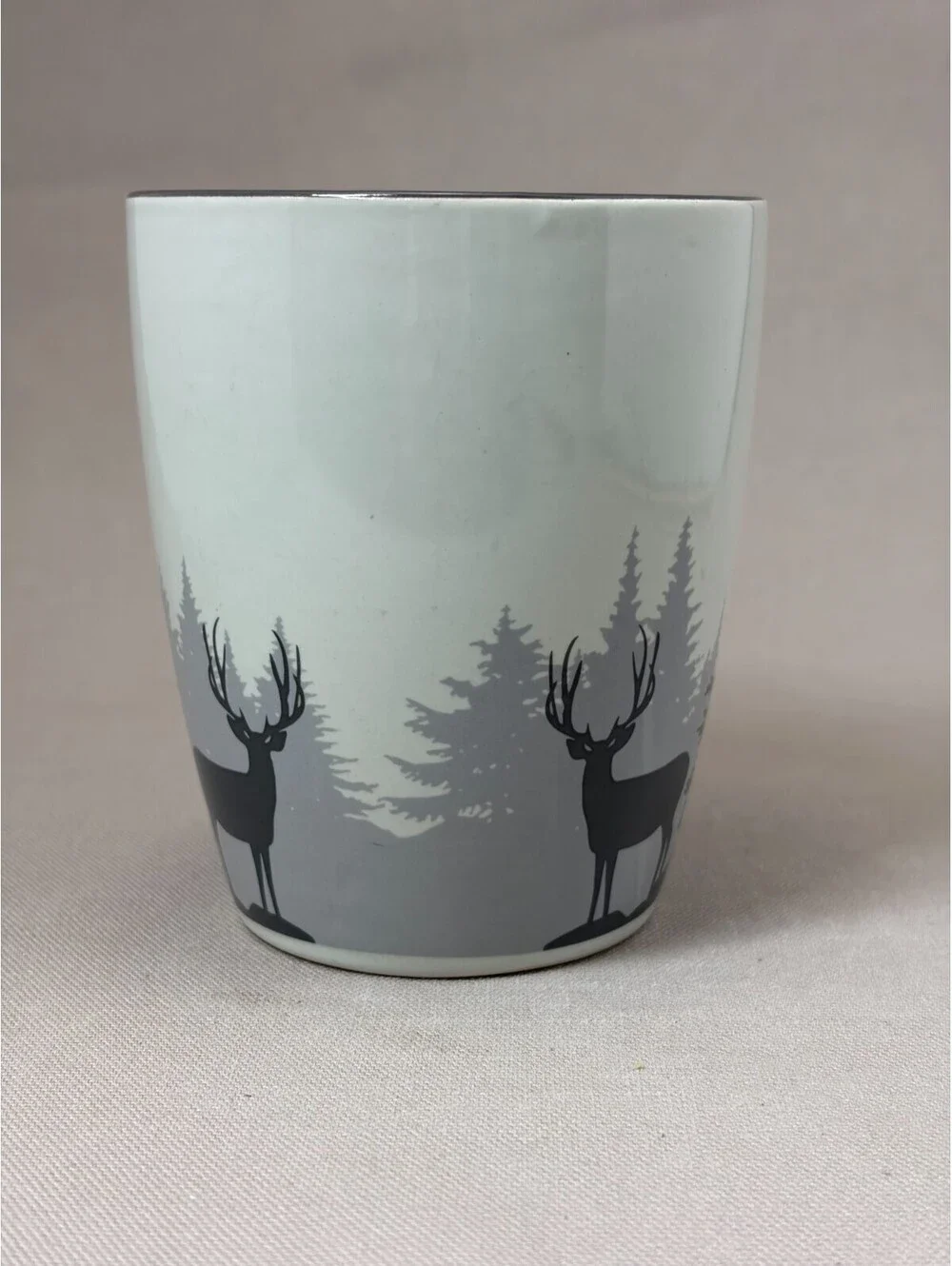 Bass Pro White River Home Deer Pine Forest Coffee Mug Rustic Lodge Cabin 16 oz